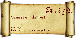 Szeszler Ábel névjegykártya