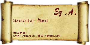 Szeszler Ábel névjegykártya